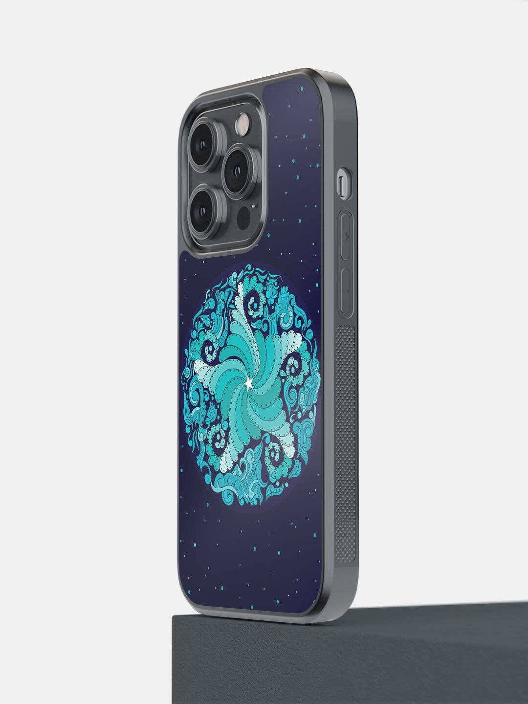 

macmerise Navy Blue Starfish Mandala iPhone 14 Pro Mobile Back Case