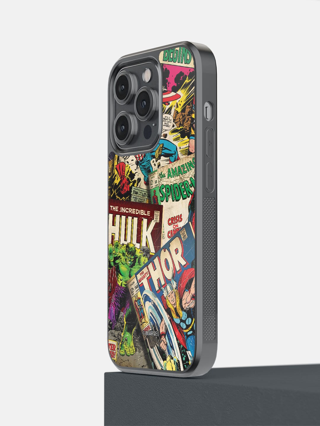 

macmerise Green Marvel Comics Collection Printed iPhone 14 Pro Bumper Case