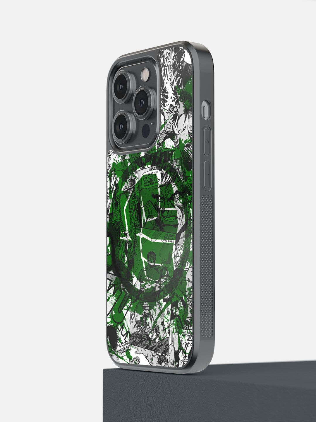 

macmerise Black & Green Jim Splash Out Hulk Fist Printed iPhone 14 Pro Bumper Case