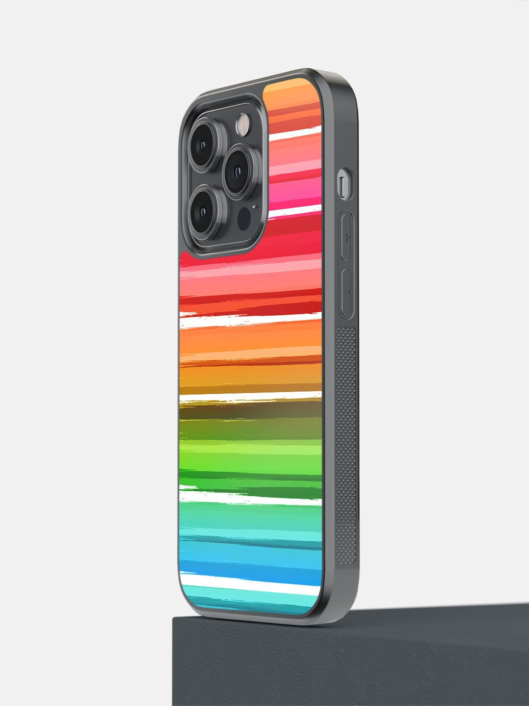 

macmerise Red & Green Colourful Brush Strokes Design iPhone 14 Pro Bumper Case