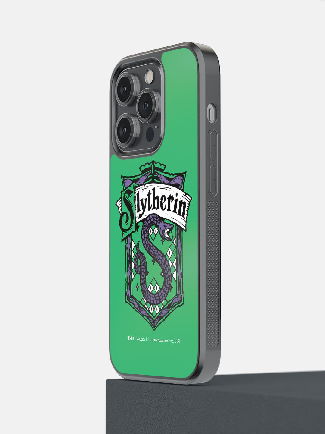 

macmerise Green Printed Crest Slytherin iPhone 14 Pro Phone Back Case