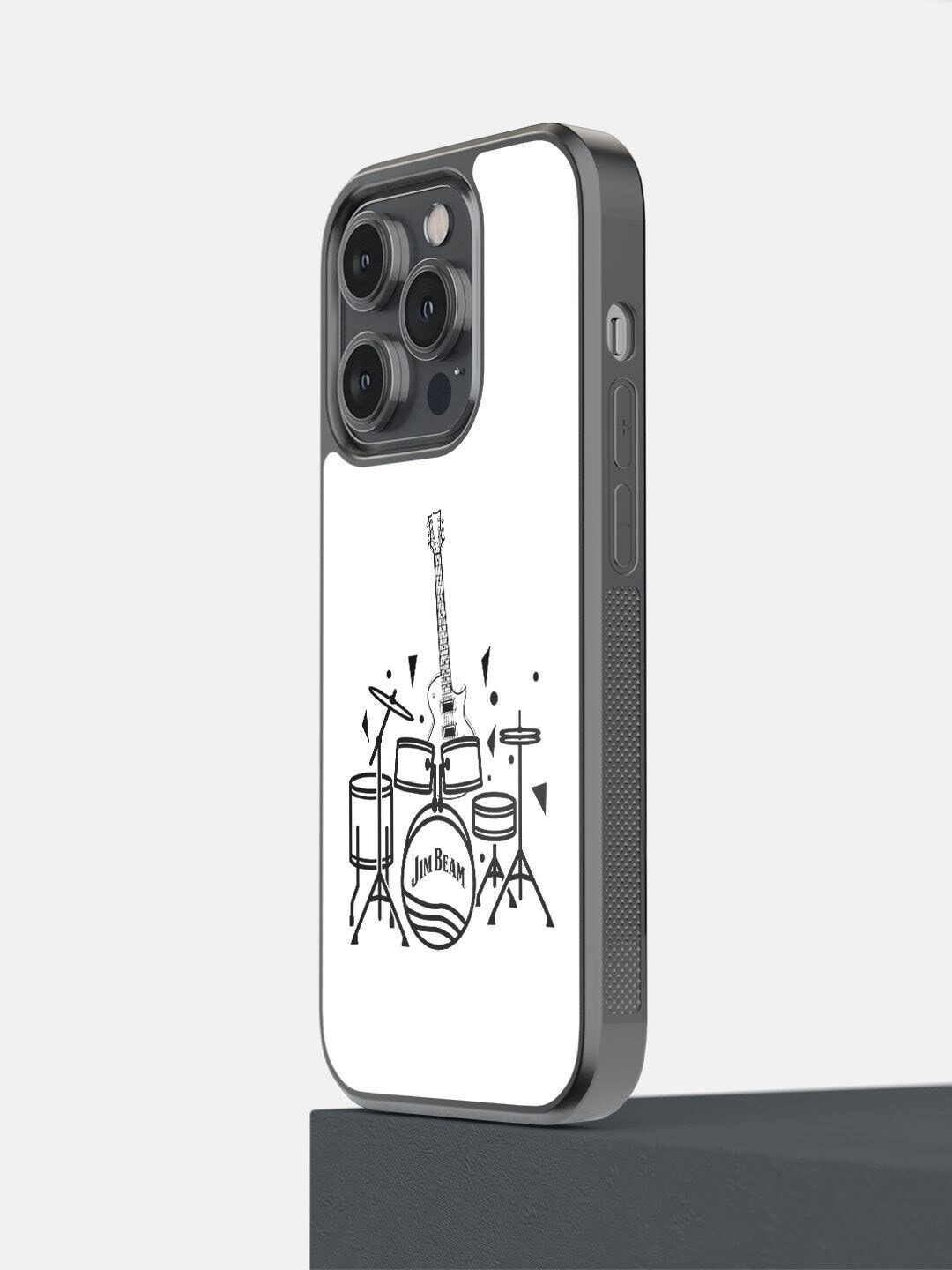 

macmerise White Jim Beam The Band Printed iPhone 14 Pro Bumper Case