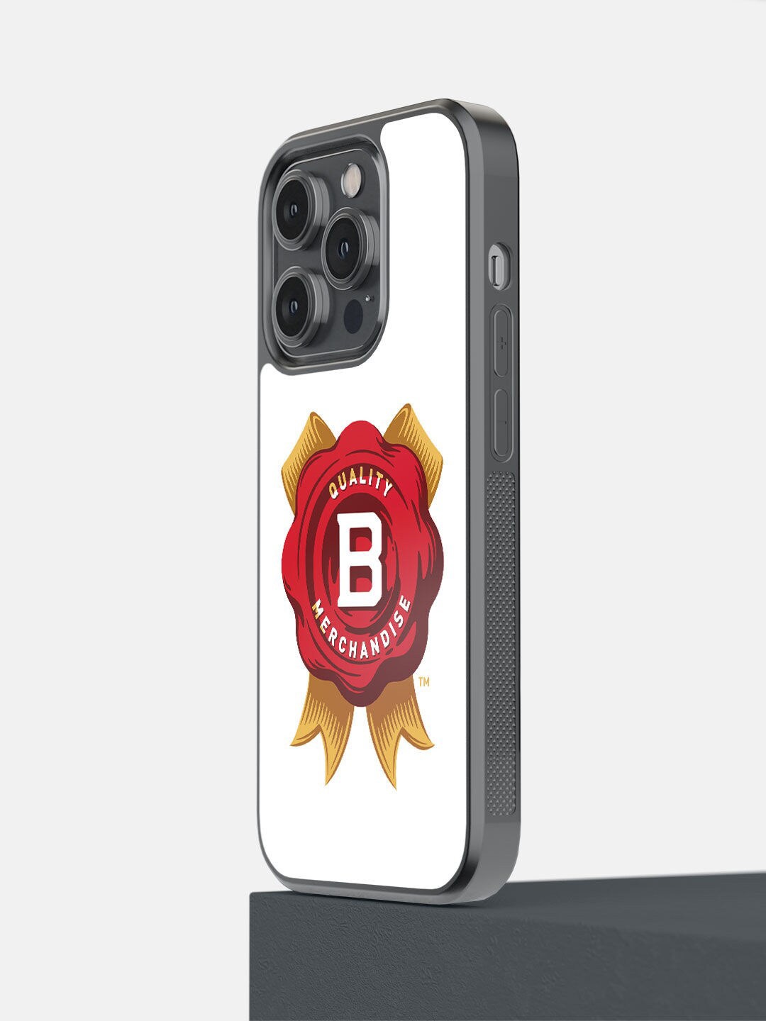 

macmerise White Printed Jim Beam Rosette iPhone 14 Pro Bumper Phone Back Case