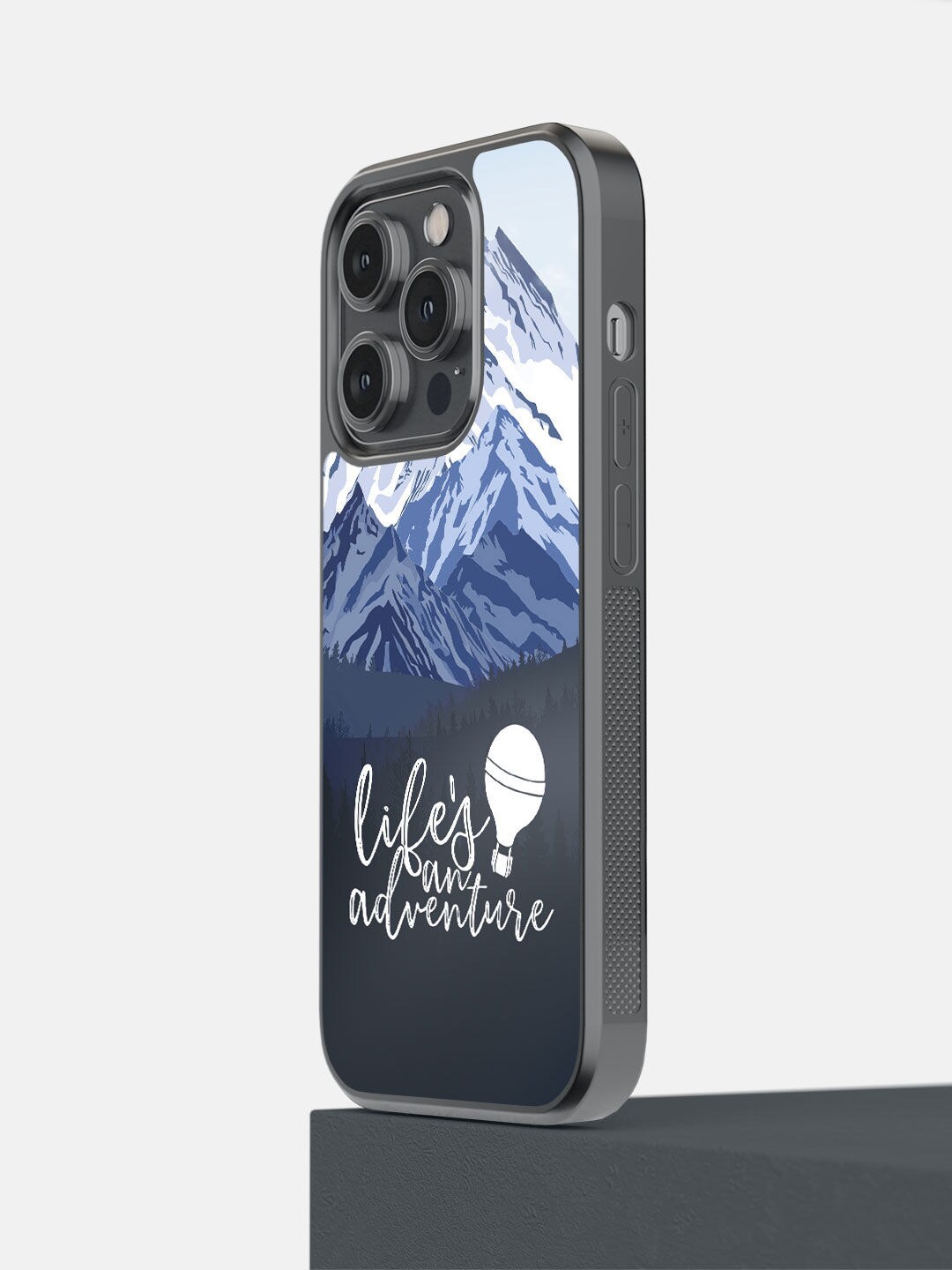 

macmerise White & Blue Lifes An Adventure Printed iPhone 14 Pro Mobile Phone Case