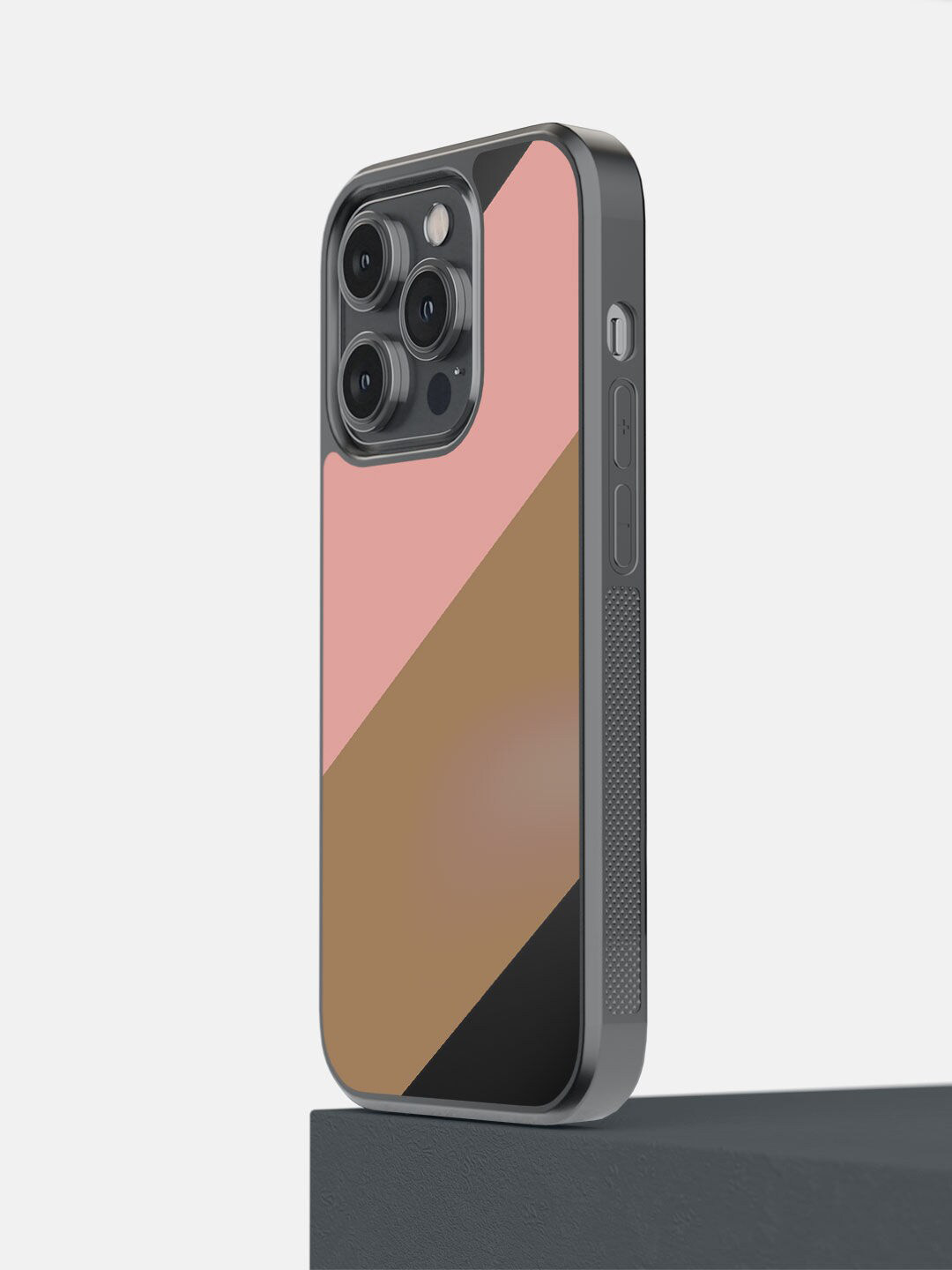 

macmerise Pink & Brown Slanted Printed iPhone 14 Pro Phone Covers