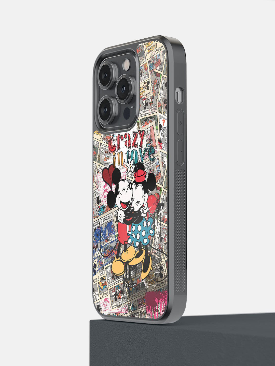 

macmerise Red & Black Crazy in love Printed iPhone 14 Pro Bumper Case