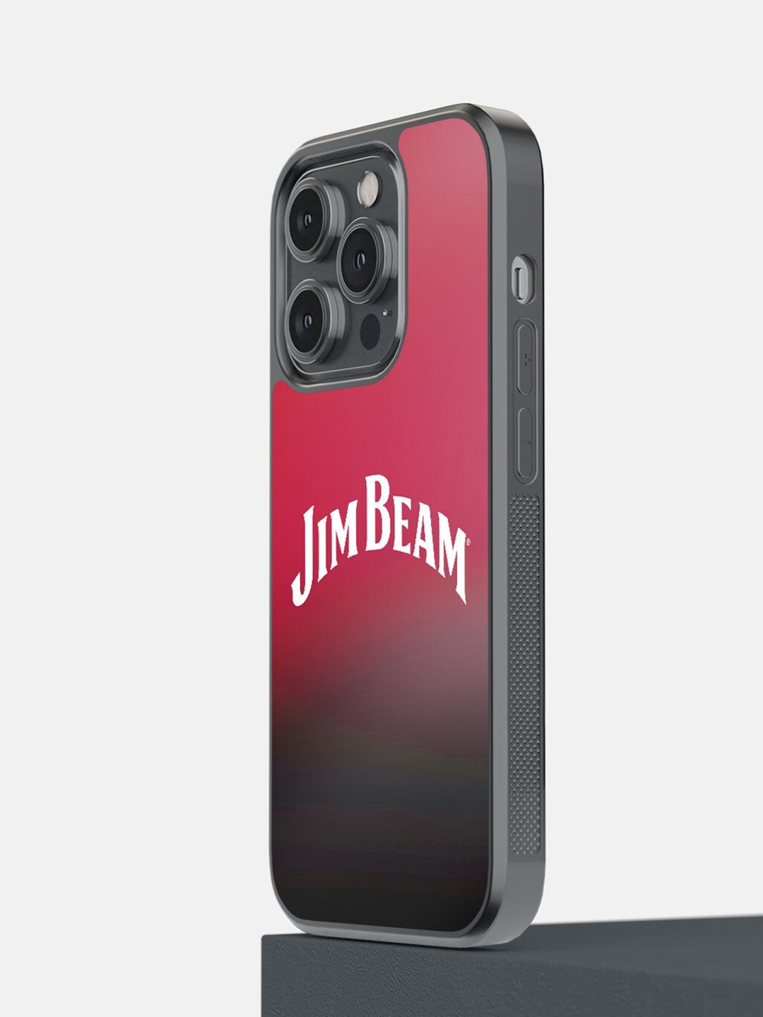 

macmerise Red & Black Printed Jim Beam Fade iPhone 14 Pro Phone Back Case