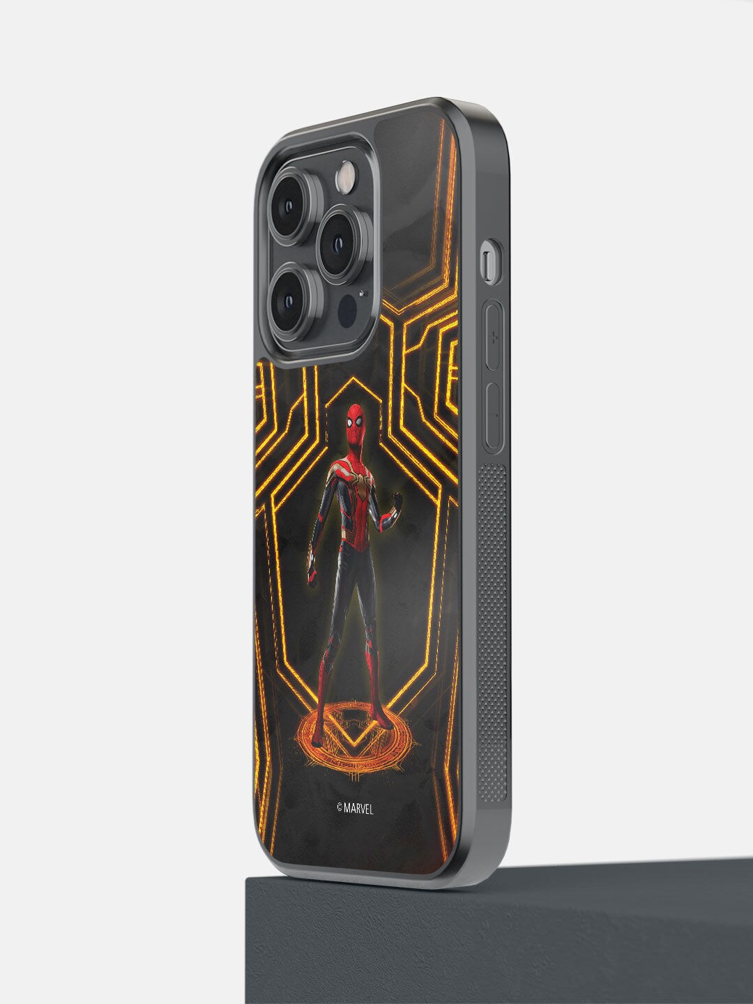 

macmerise Black Extraordinary Spiderman Printed iPhone 14 Pro Bumper Case