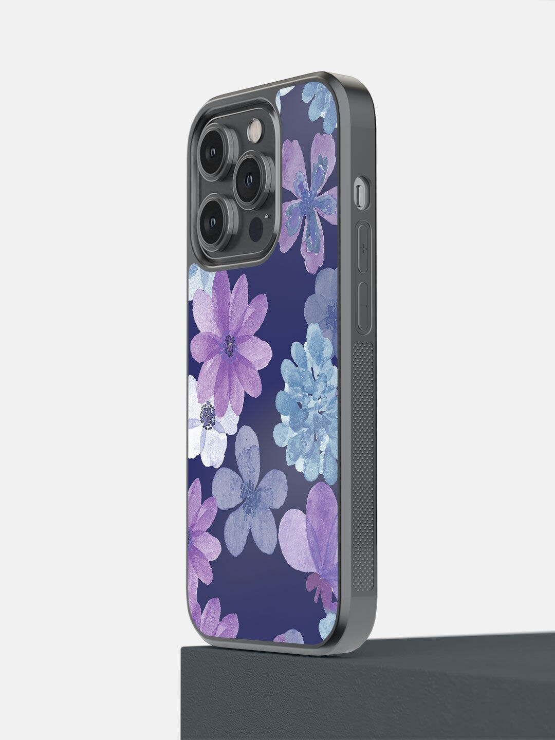 

macmerise Blue & Purple Iris Printed iPhone 14 Pro Bumper Case