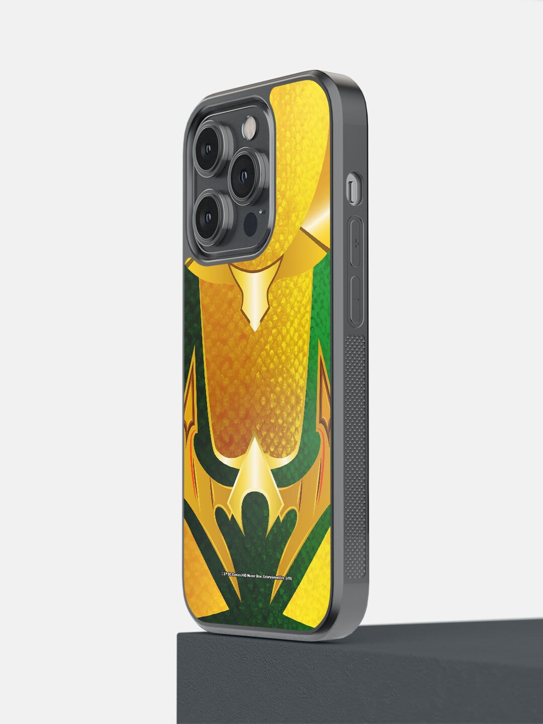 

macmerise Yellow Printed Suit up Aquaman iPhone 14 Pro Phone Back Case