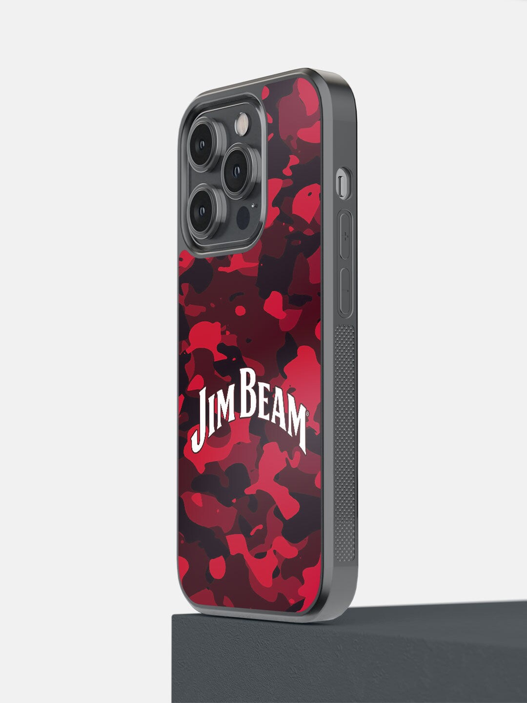 

macmerise Black Jim Beam Camo Printed iPhone 14 Pro Bumper Case