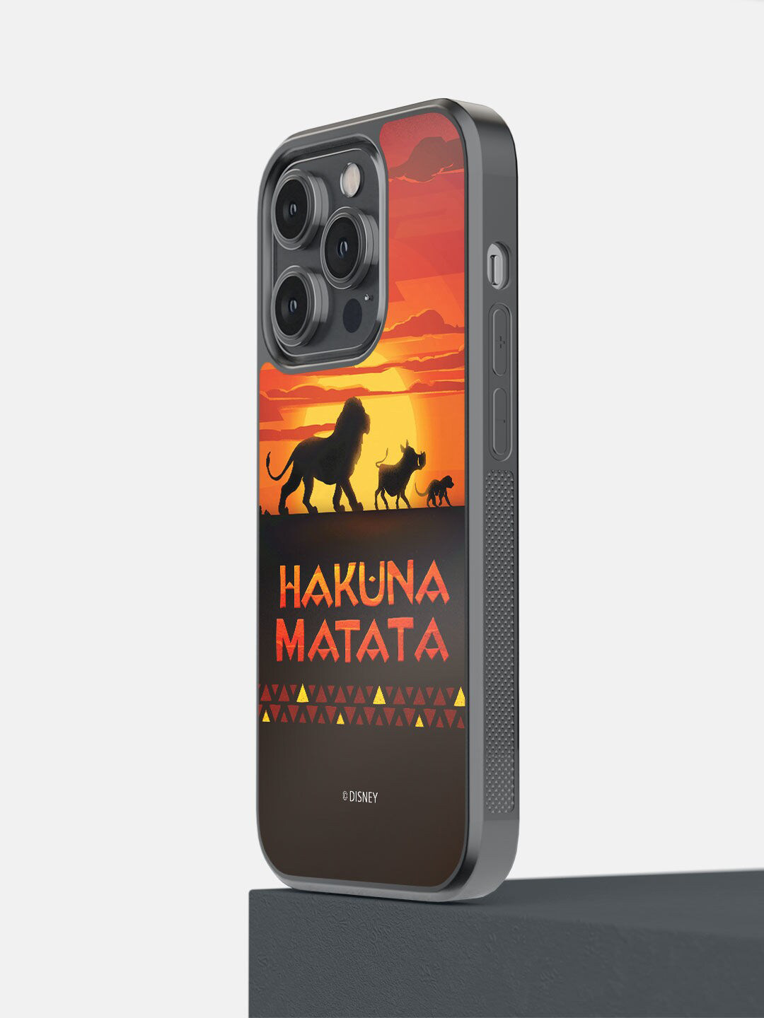 

macmerise Orange & Black Hakuna Matata Printed iPhone 14 Pro Bumper Case
