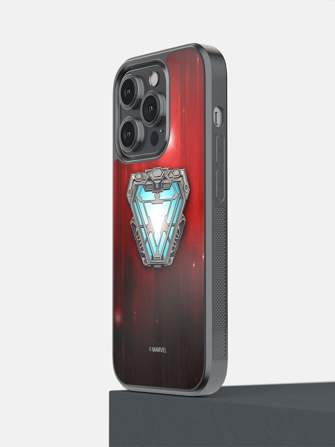 

macmerise Red & Teal Iron man Infinity Arc Reactor Printed iPhone 14 Pro Bumper Case