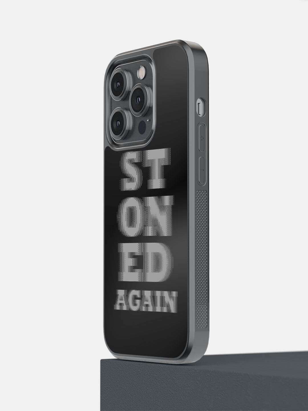 

macmerise Black & White Stoned Again Printed iPhone 14 Pro Bumper Case