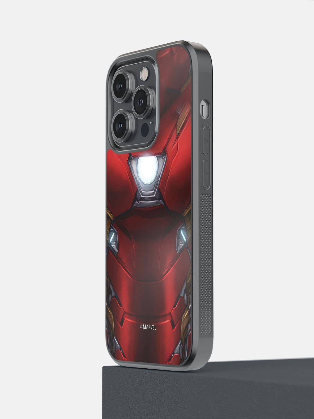 

macmerise Red & Black Printed Suit up Ironman iPhone 14 Pro Phone Back Case
