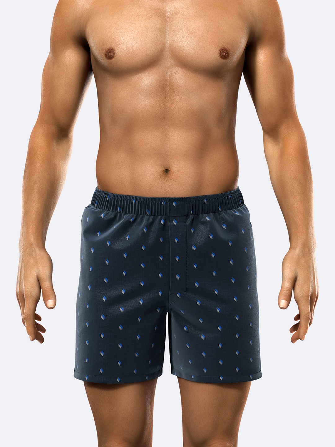 

MODERN CREW Men Men Premium Cotton Boxers MC-BX-002-OB-ME-S-M, Navy blue
