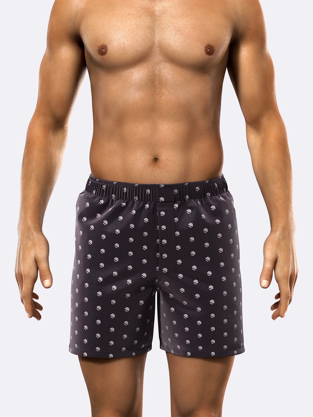 

MODERN CREW Men Men Premium Cotton Boxers MC-BX-002-OB-CB-S, Grey