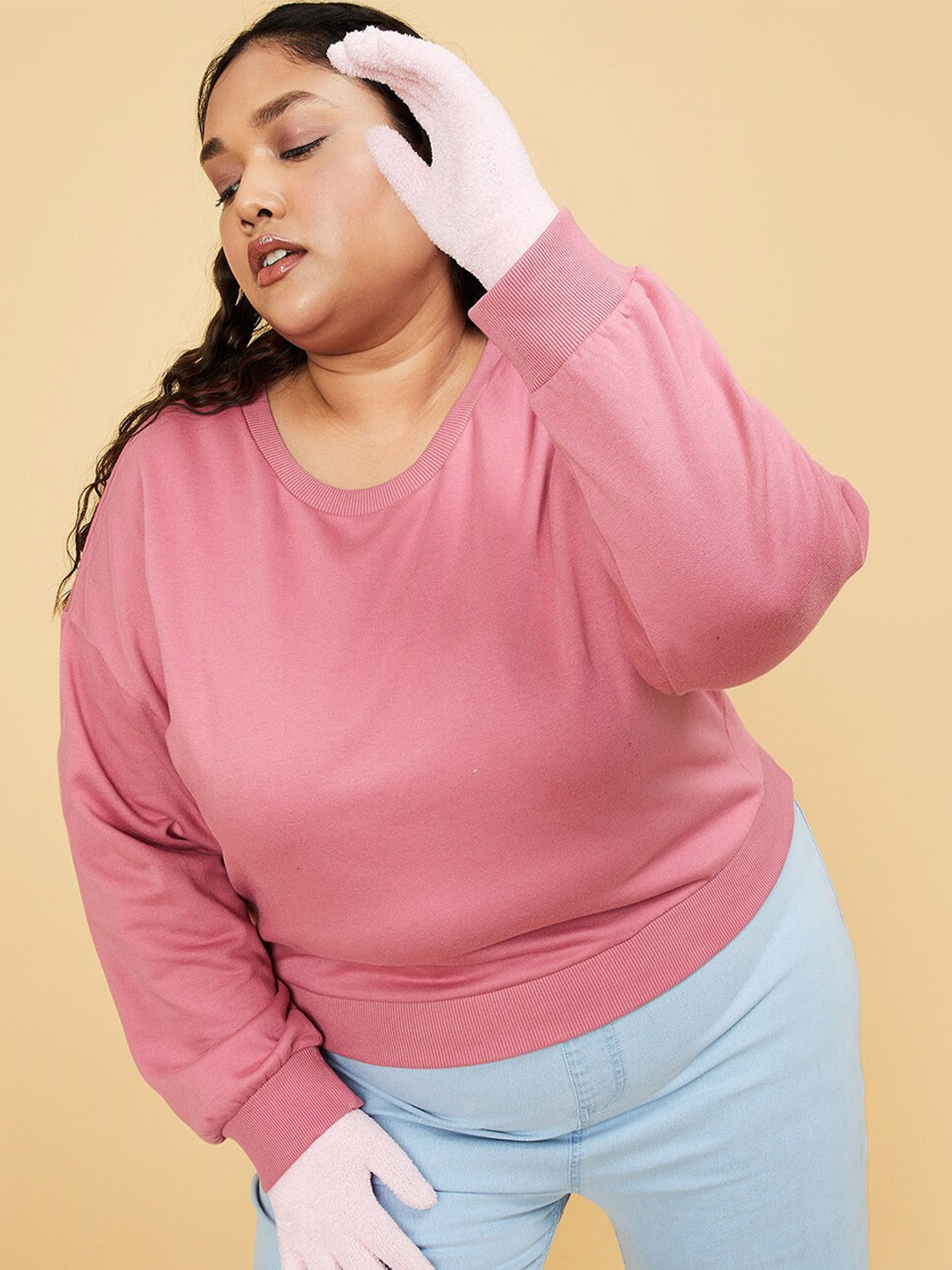

max Pullover Cotton Sweatshirt, Mauve