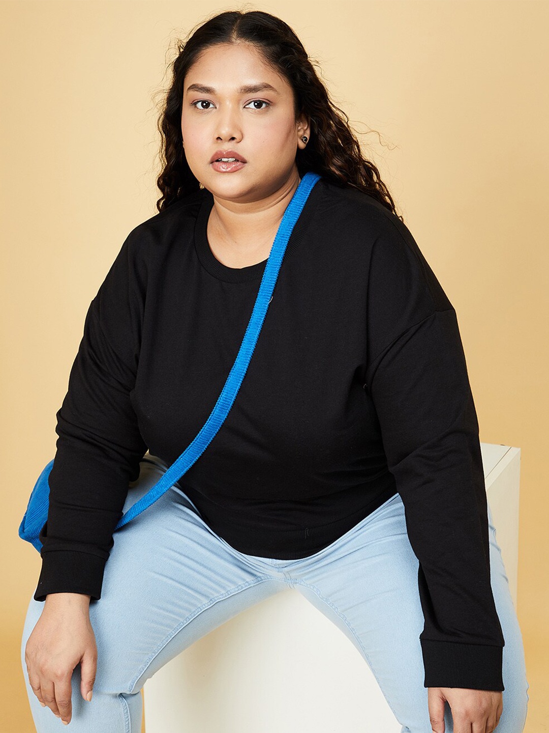 

max Pullover Cotton Sweatshirt, Black