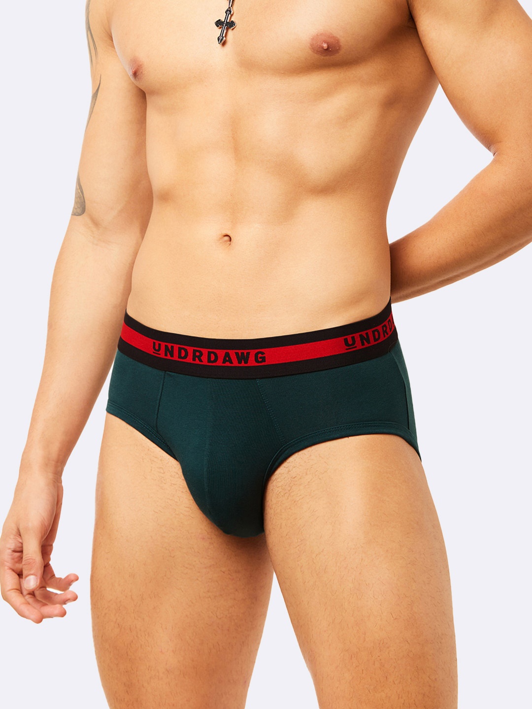 

Undrdawg Men Green Basic Briefs