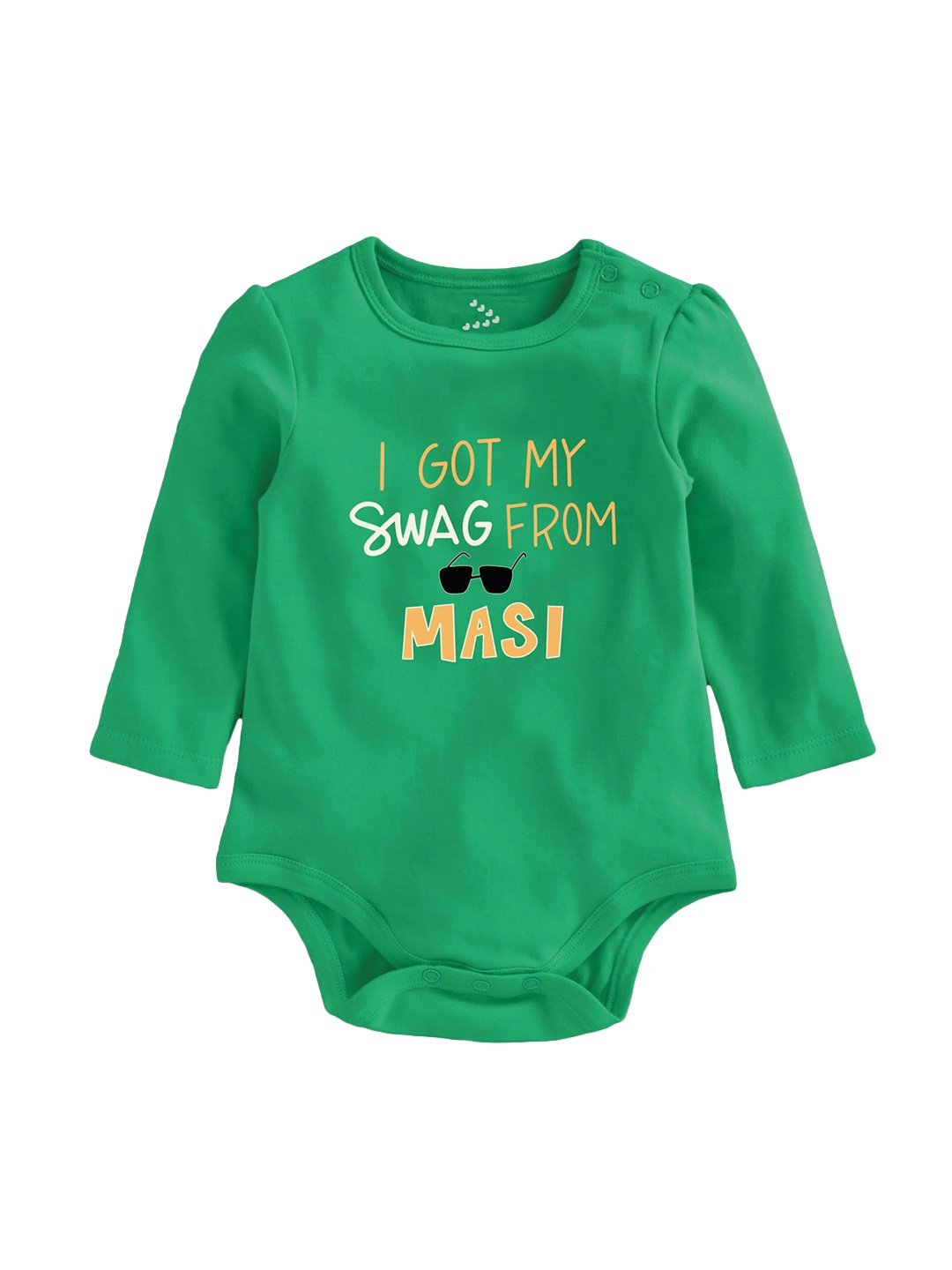 

Zeezeezoo Kids Masi Printed Pure Cotton Onesie, Green