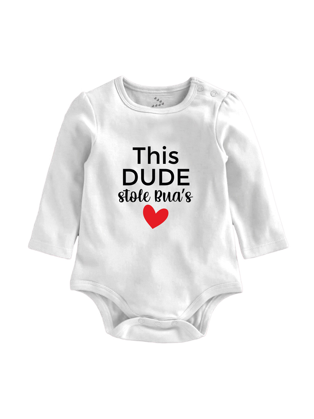 

Zeezeezoo Kids White Typography Printed Cotton Romper