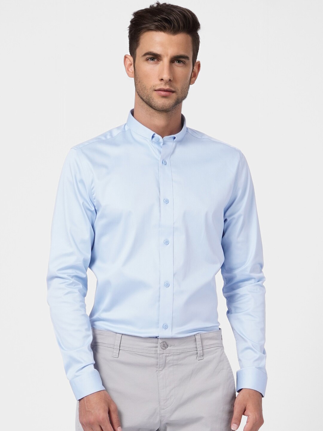 

Jack & Jones Men Blue Cotton Formal Shirt