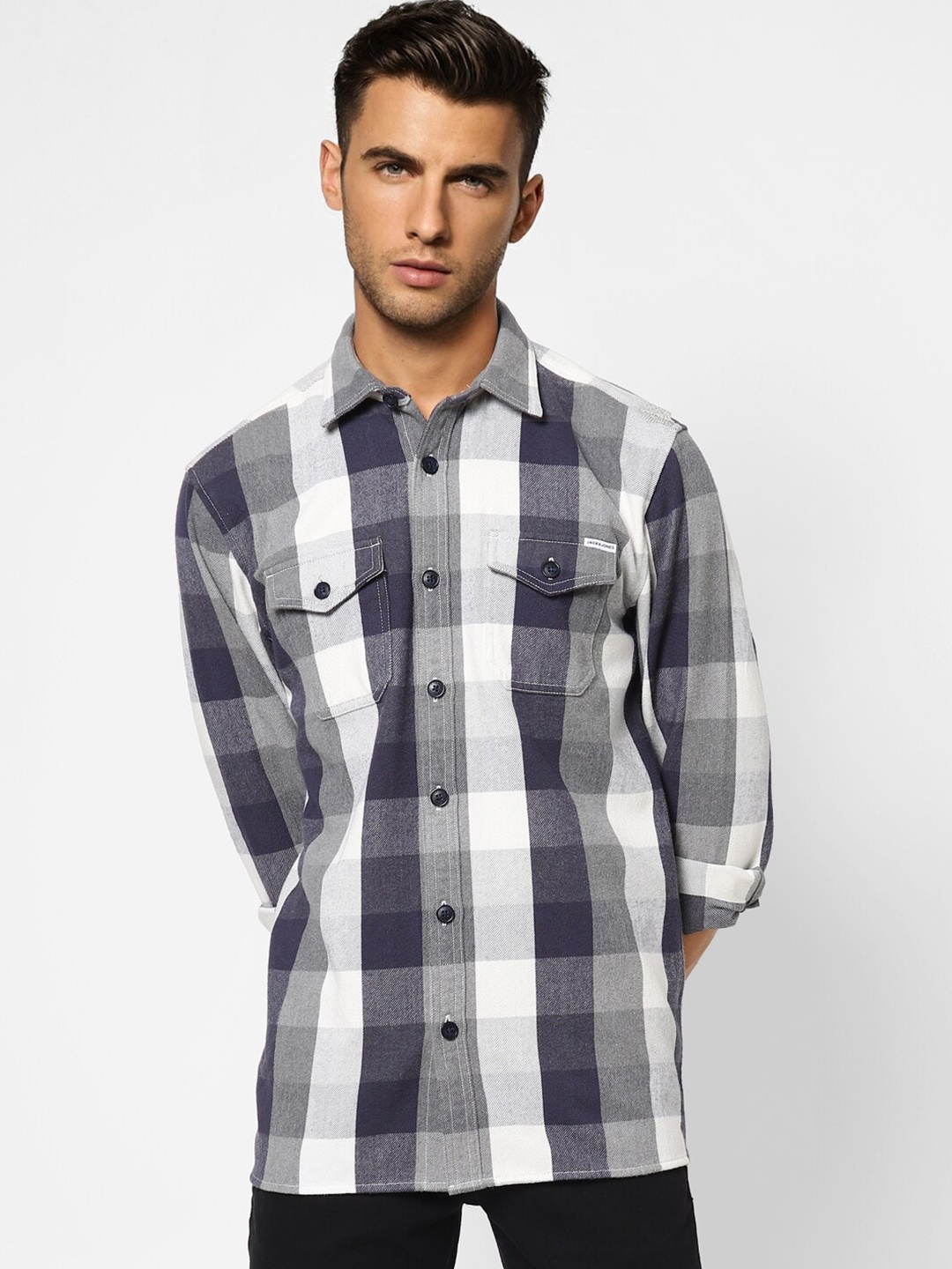 

Jack & Jones Men White Buffalo Checked Casual Shirt