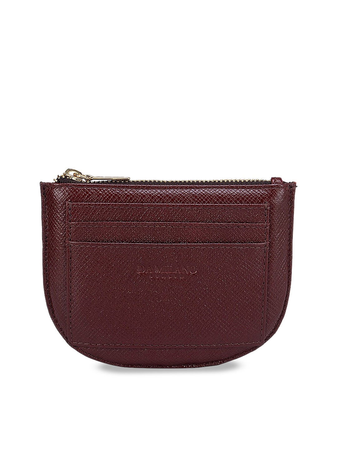 

Da Milano Women Burgundy Solid Leather Travel Pouch