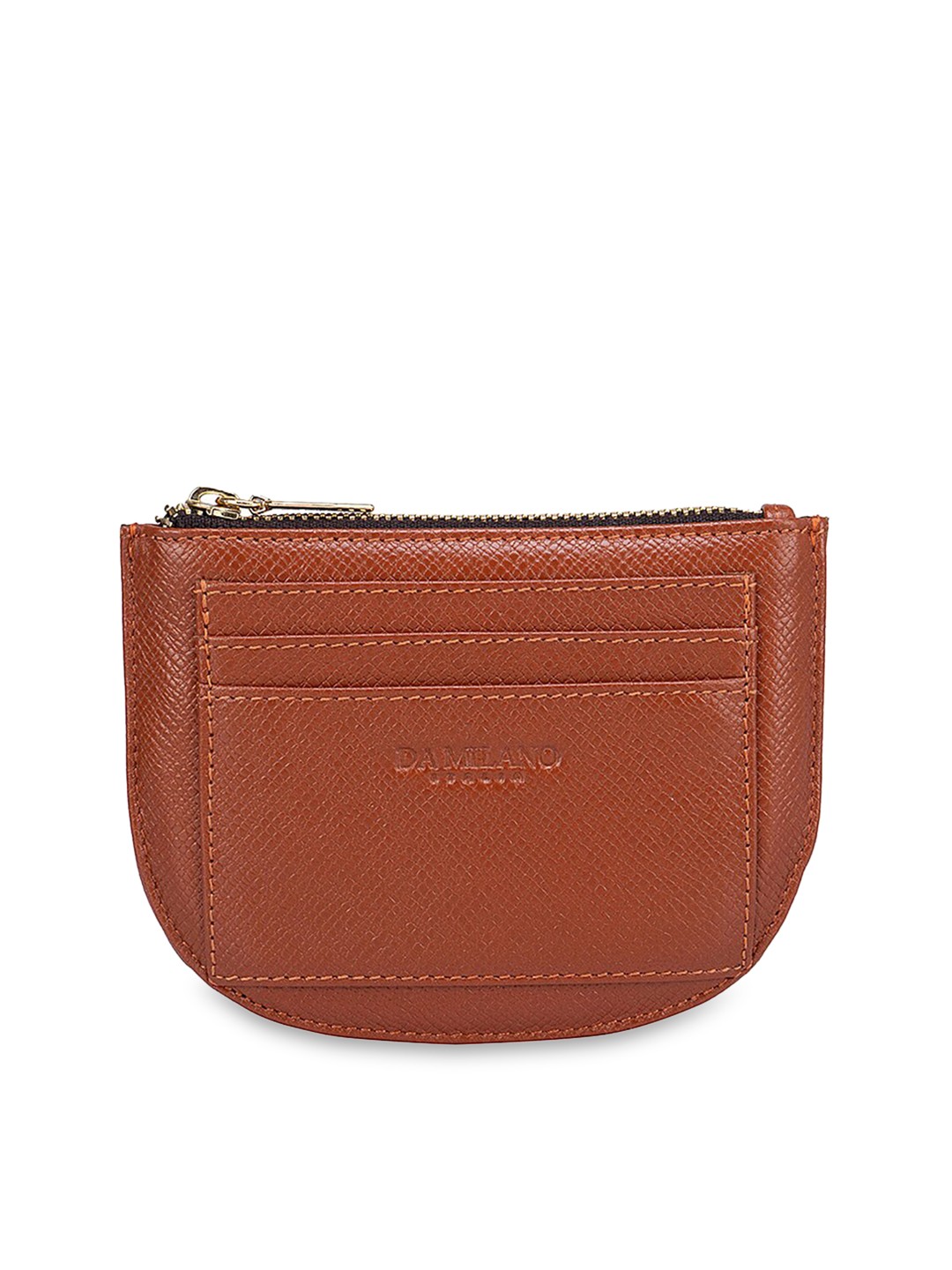 

Da Milano Women Orange Textured Leather Travel Pouch