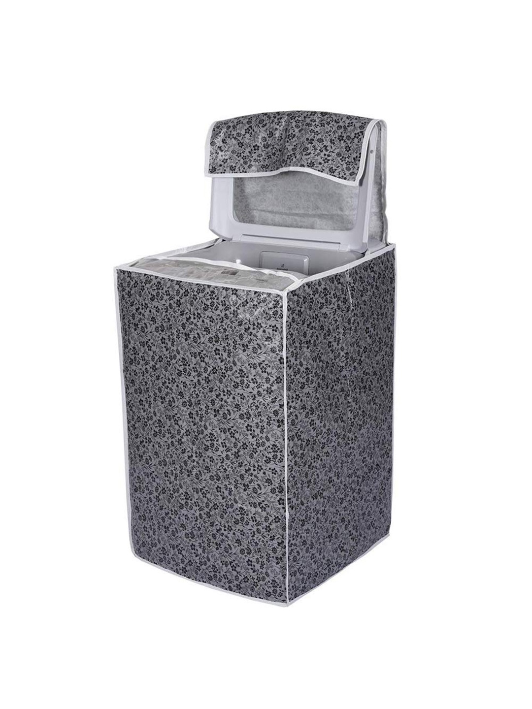

DALUCI Grey Printed Cotton Top Load Washing Machine Cover