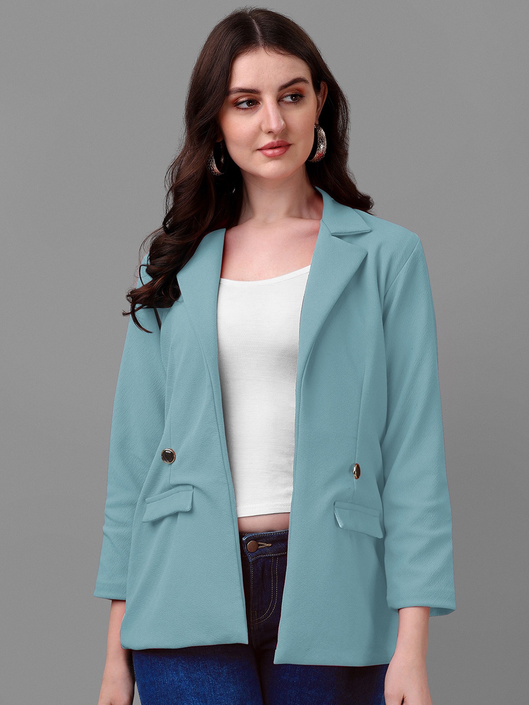 

Urban Luxe Women Blue Single-Breasted Blazers
