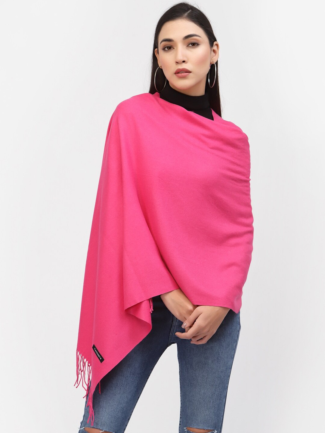 

Calvadoss Women Pink Solid Stole
