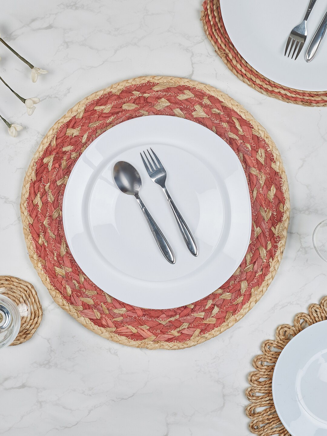 

HomeTown Orange Circular Table Placemats