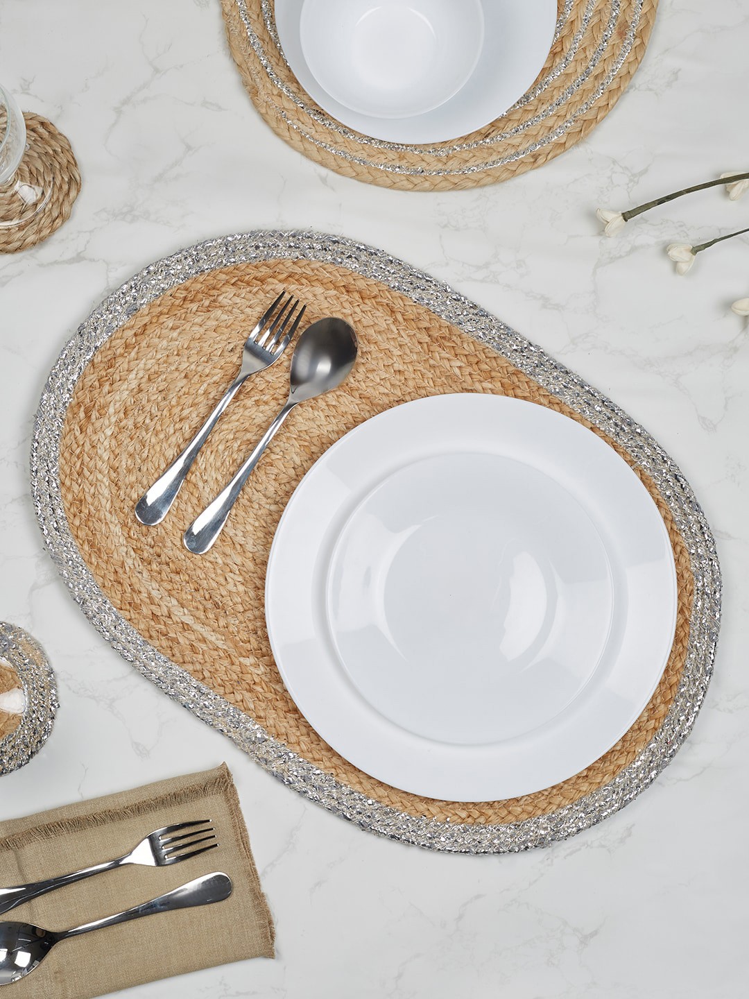 

HomeTown Brown Solid Table Placemats