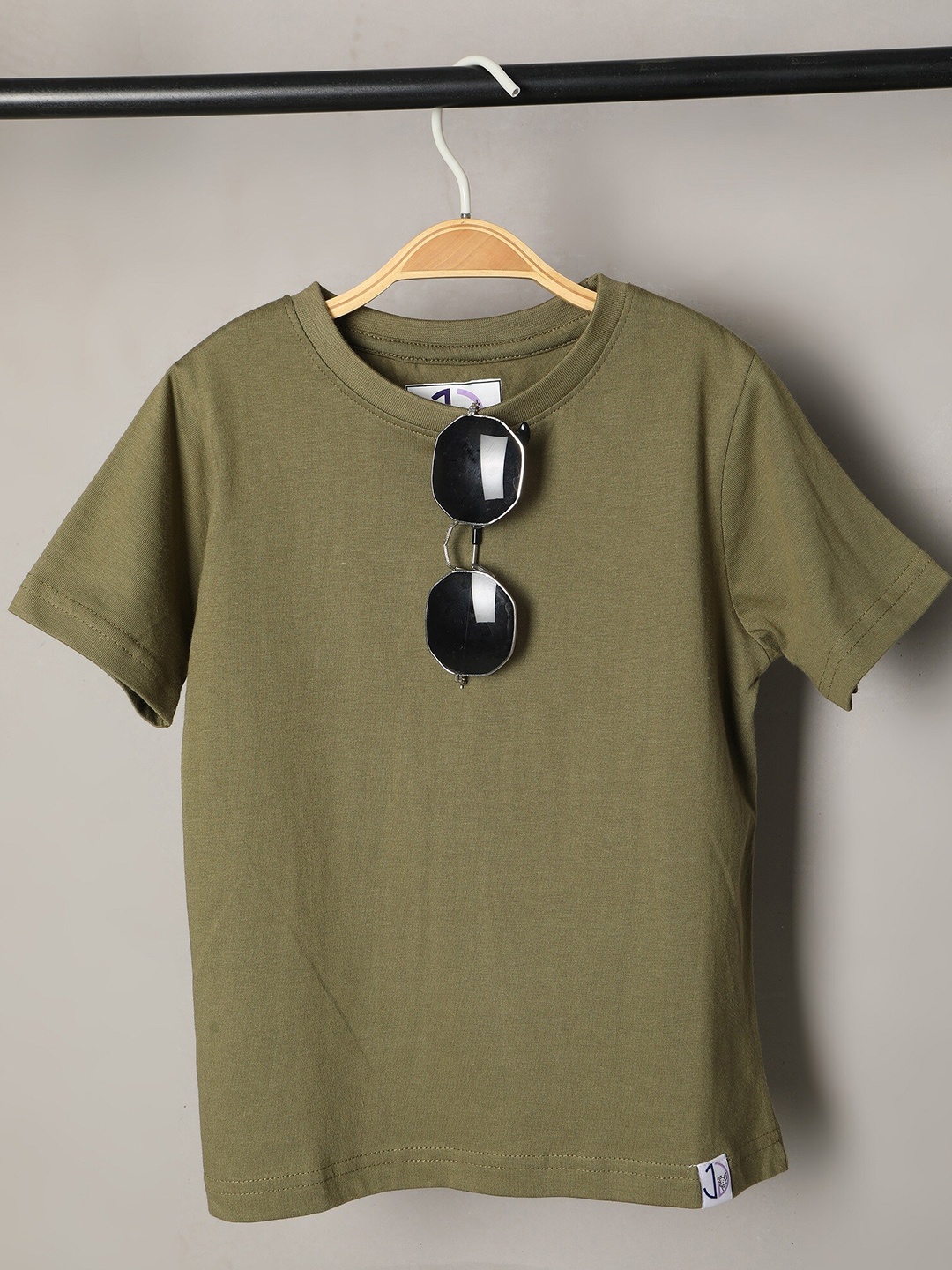 

Jumping Joey Boys Olive Green Pure Cotton T-shirt