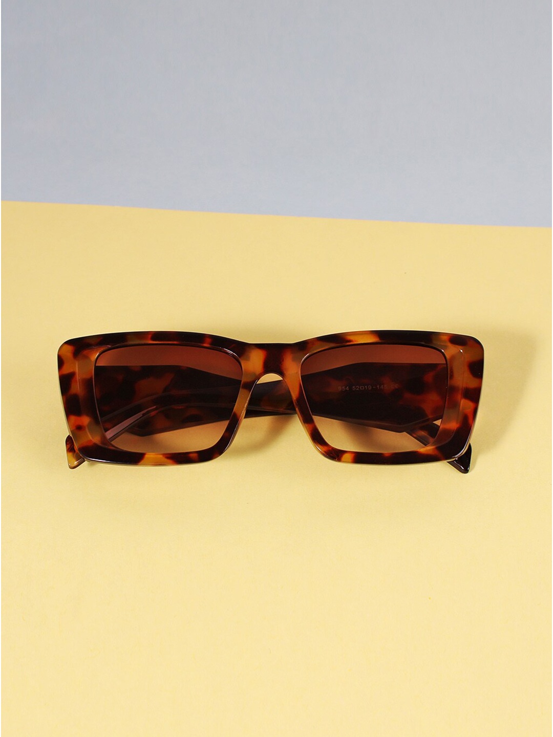 

QUIRKY Brown Lens & Brown Square Sunglasses with UV Protected Lens QKY019H-Brown