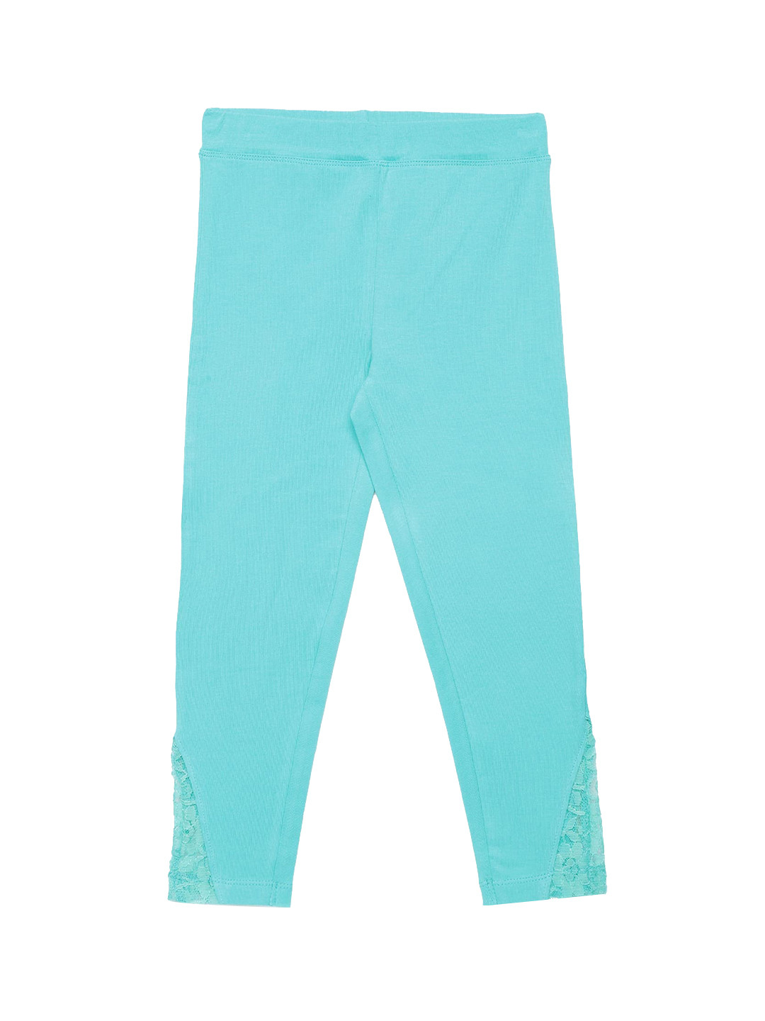 

UNDER FOURTEEN ONLY Girls Blue Solid Cotton Leggings