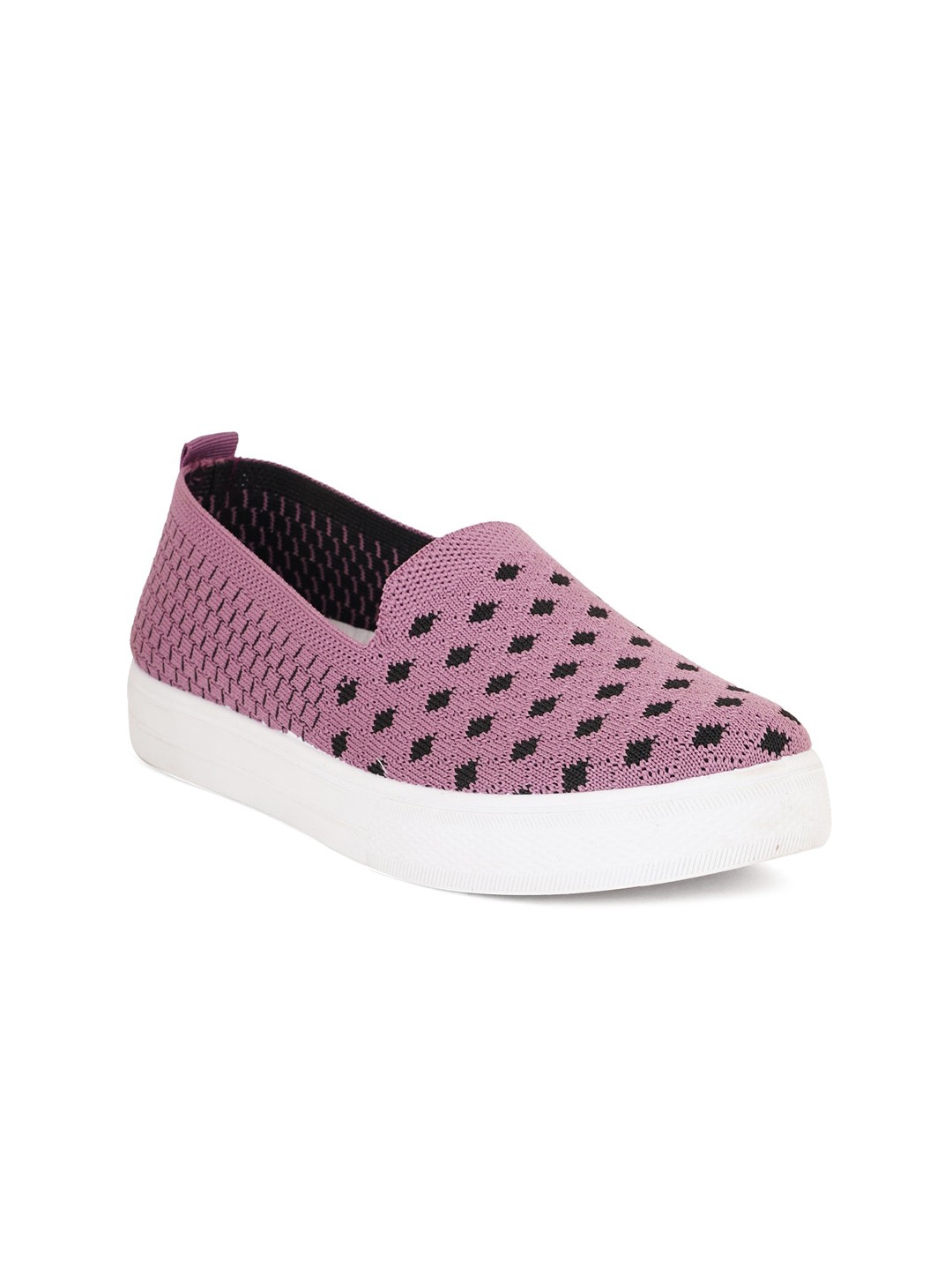 

Carlton London sports Women Pink Woven Design Slip-On Sneakers