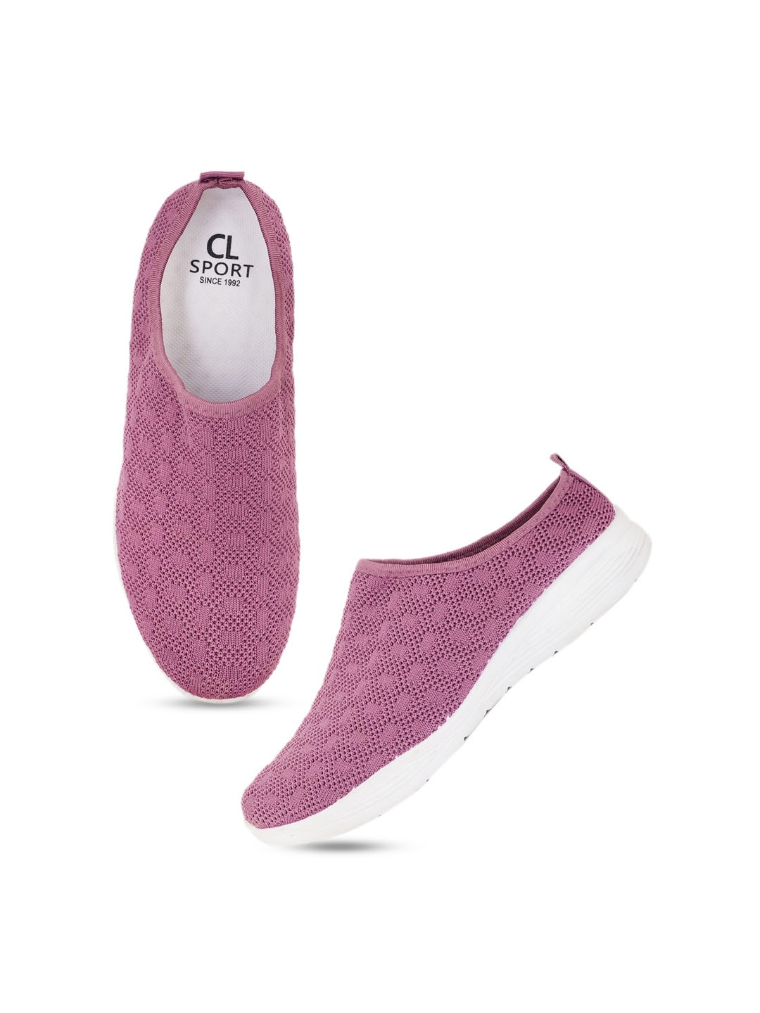 

Carlton London sports Women Purple Woven Design Slip-On Sneakers