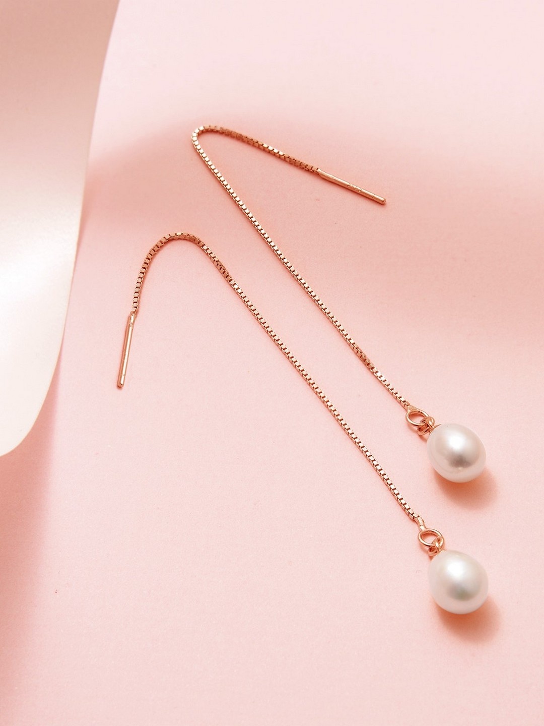 

Zavya Rose Gold Teardrop Shaped Drop Earrings