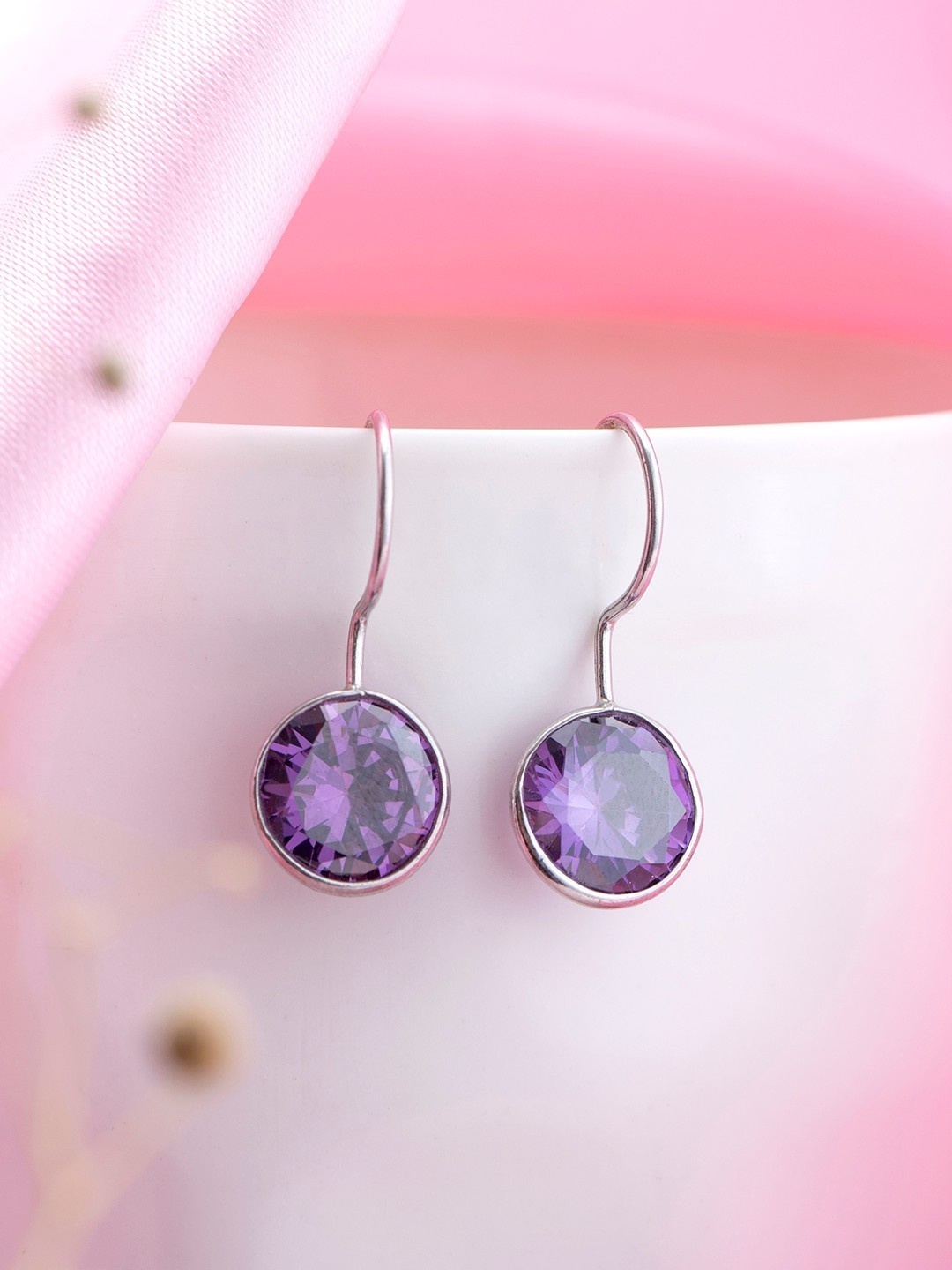 

Zavya Rose Gold Oval Drop Earrings