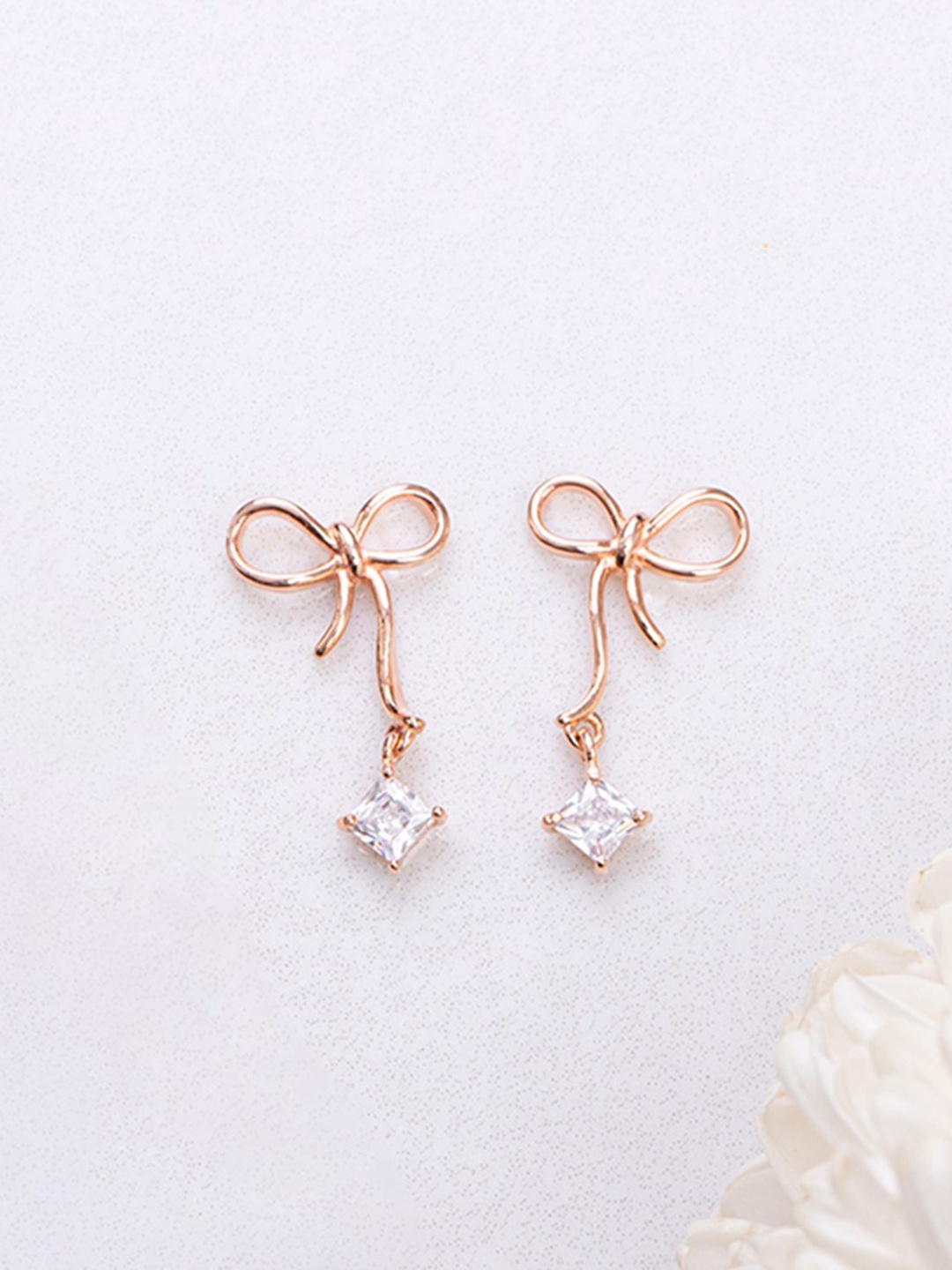 

Zavya Rose Gold Quirky Drop Earrings