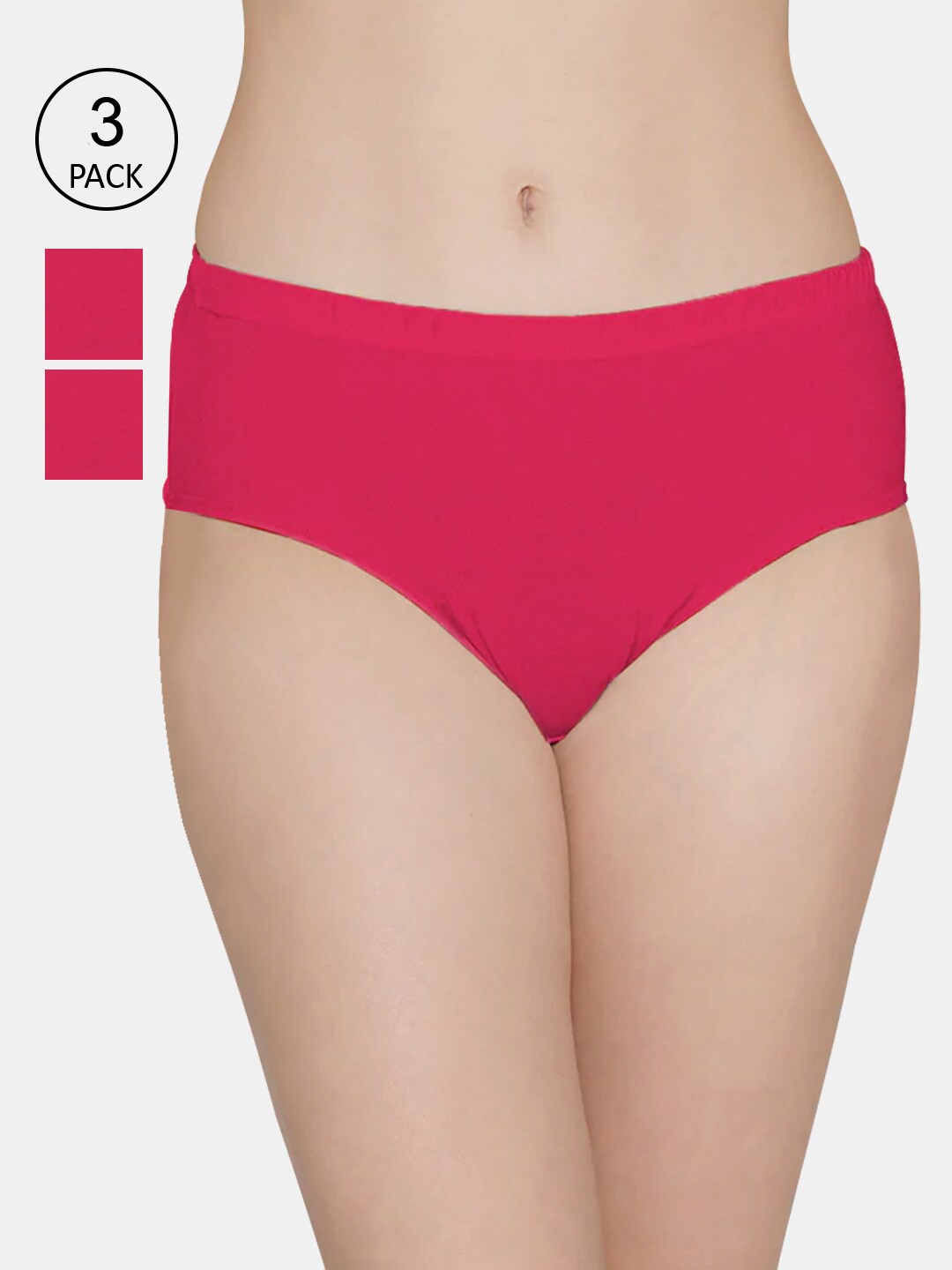 

Kalyani Women Pack Of 3 Pink Hipster Briefs