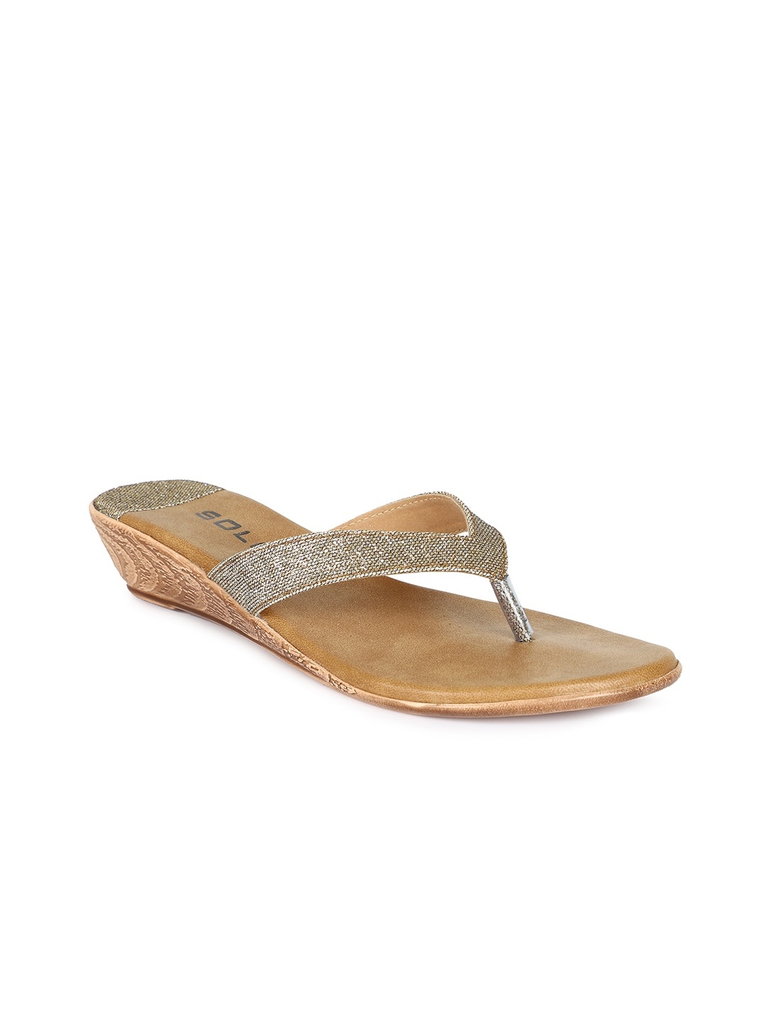 

SOLES Champagne Wedge Sandals