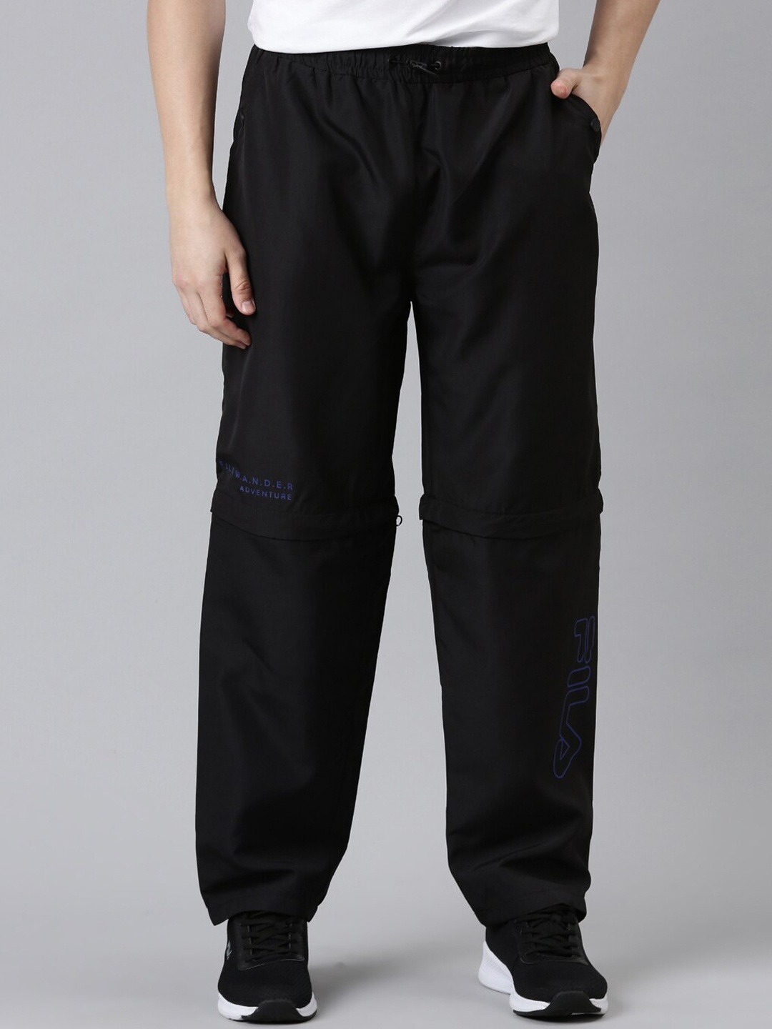 

FILA Men Black Cotton Solid RANDEL BLK Track Pants