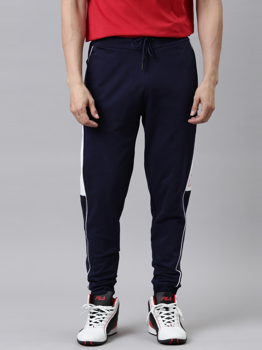 

FILA Men Blue Solid KESHAV PEA Track Pants