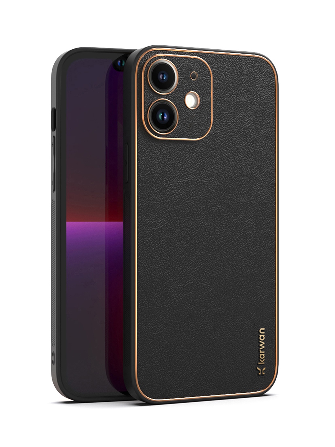 

Karwan Black Leather iPhone 11 Back Case