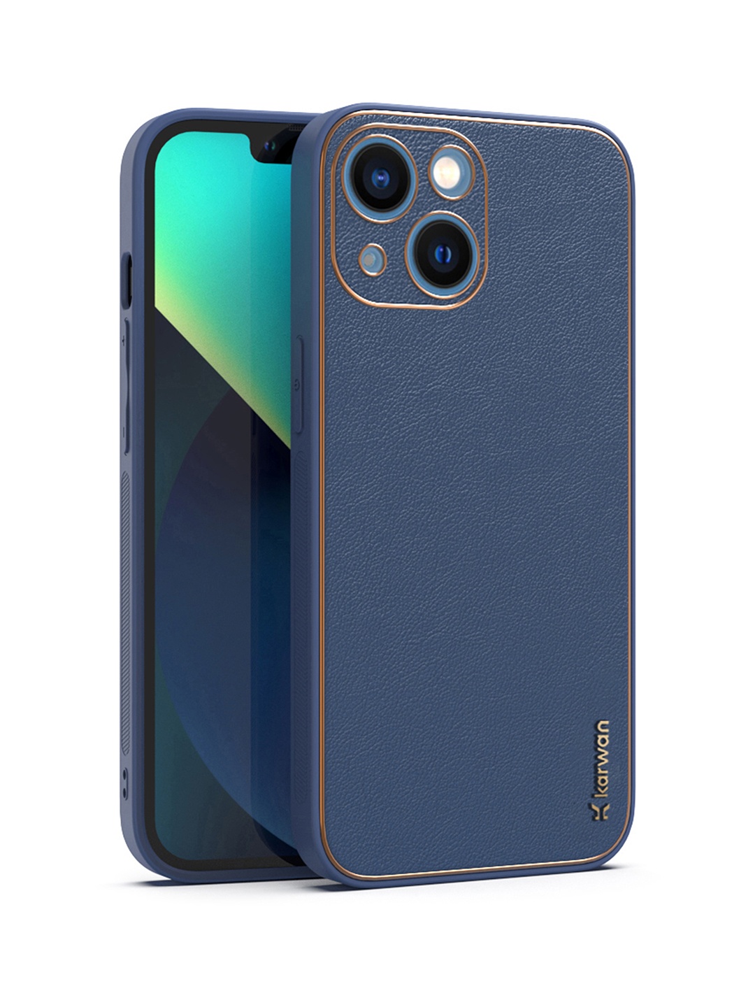 

Karwan Blue Leather iPhone 13 Mini Back Case