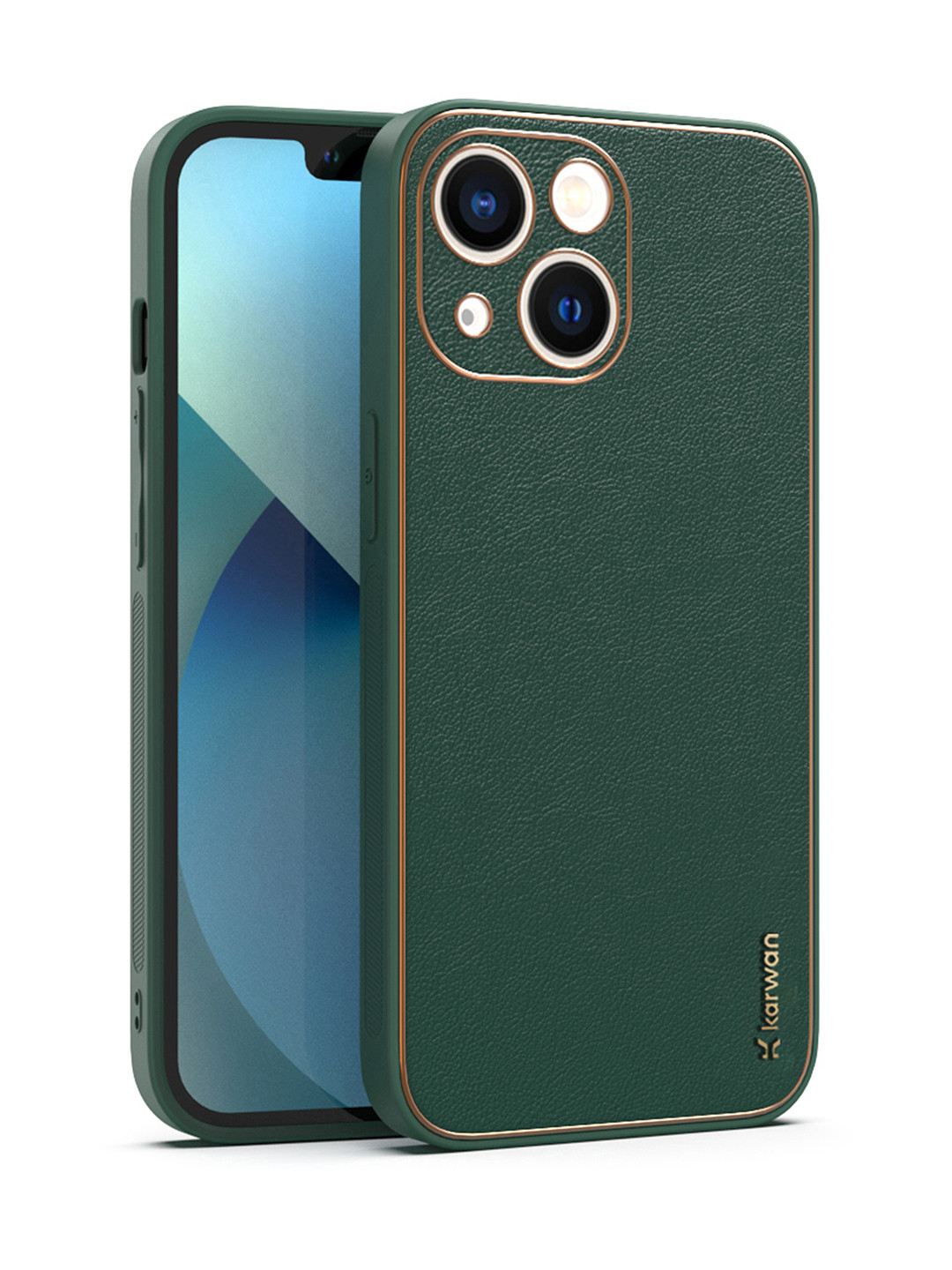 

Karwan Green Leather iPhone 13 Mini Back Case